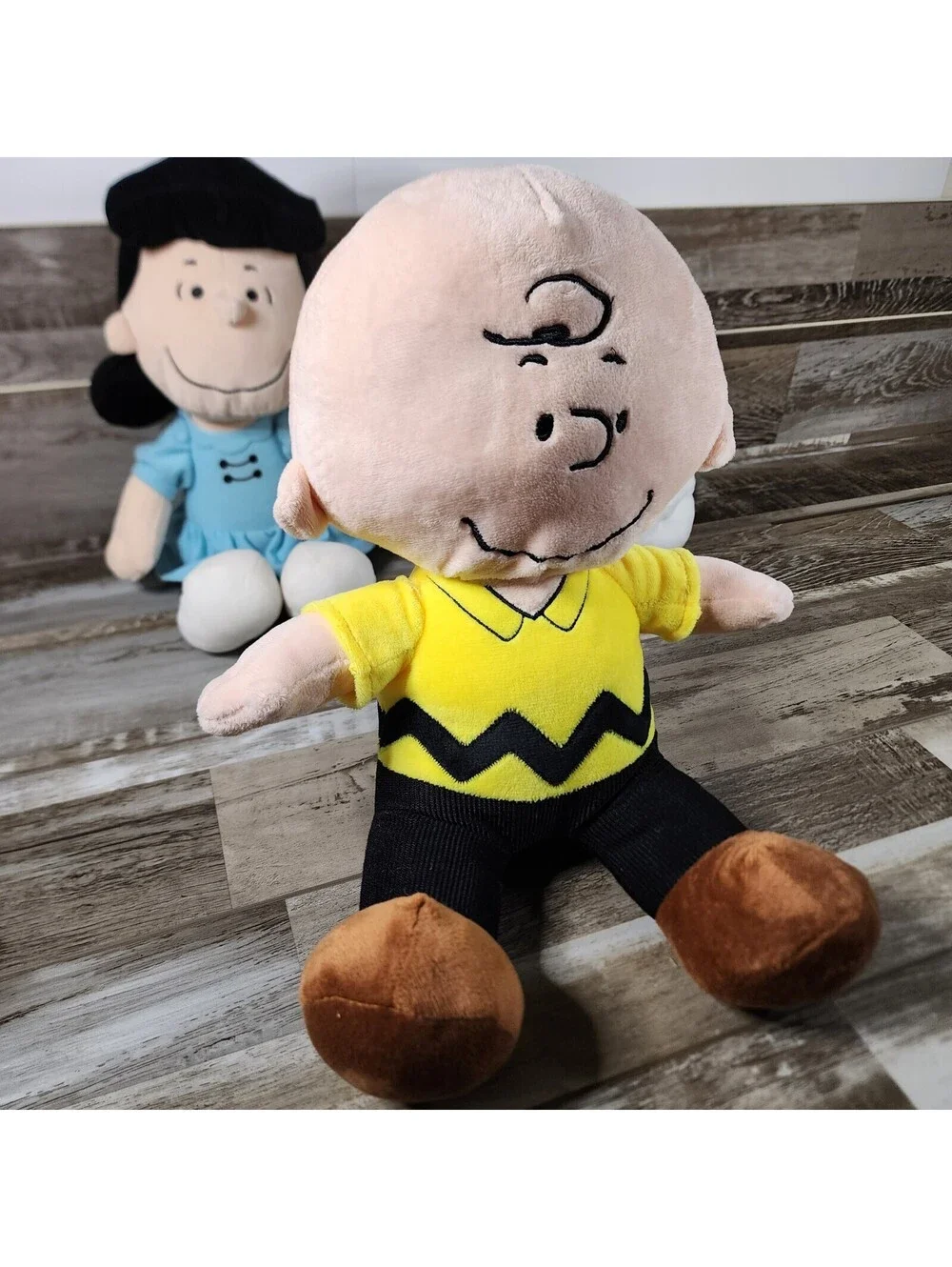 Soft Plush PEANUTS Dolls Lot of 3 Charlie Brown, Snoopy & Lucy 14